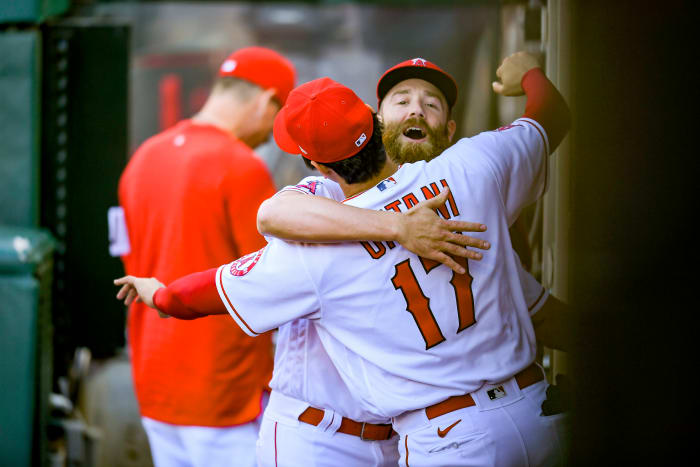 Ohtani gets so much chocolate with his fan mail that he gives a lot of it to Bradley, his locker neighbor.